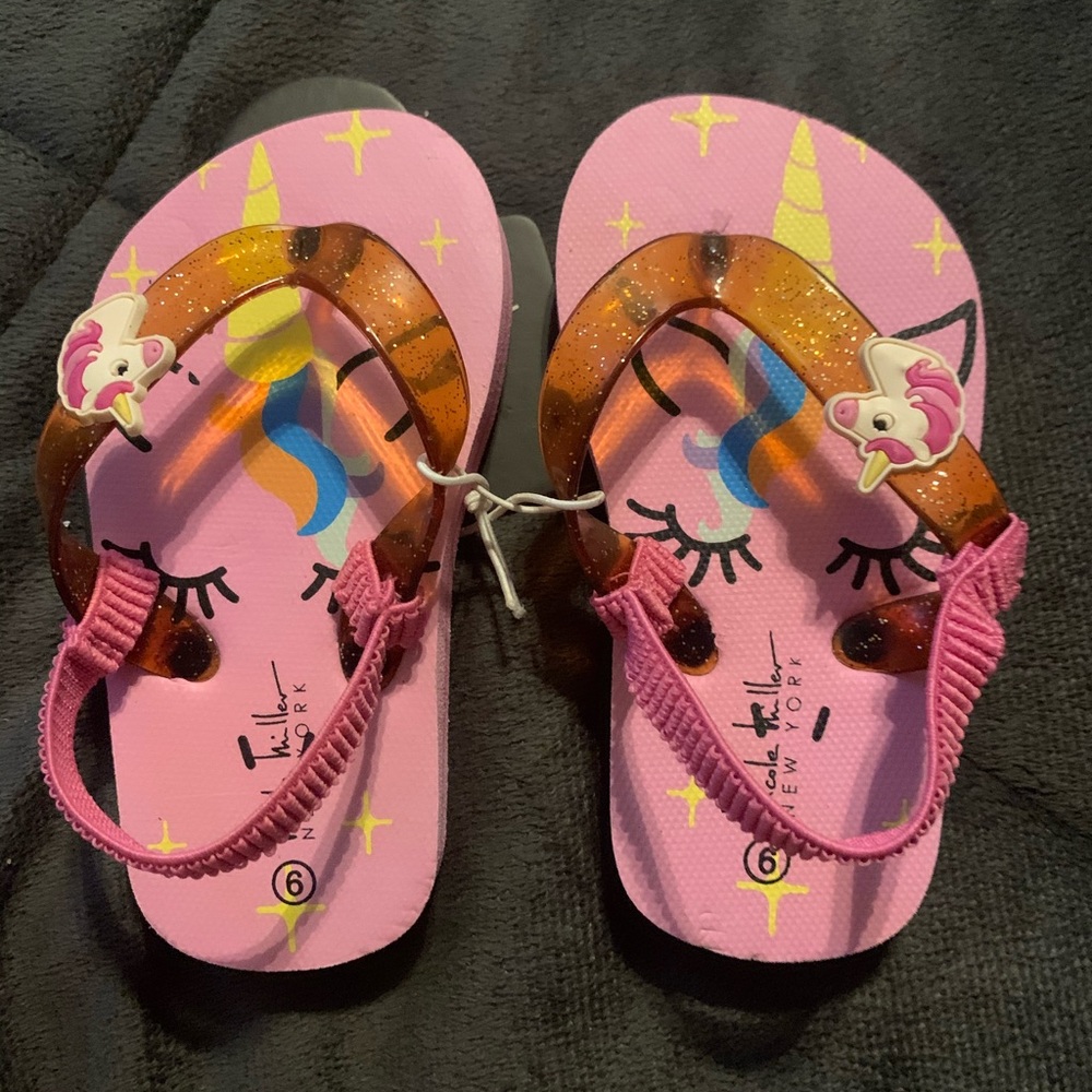 NEW Nicole Miller Baby Unicorn Sandals